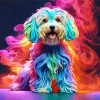 Colorful Tibetan Terrier Diamond Painting