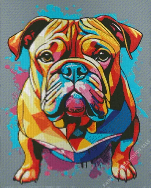 Colorful Bulldog Diamond Painting