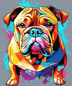 Colorful Bulldog Diamond Painting