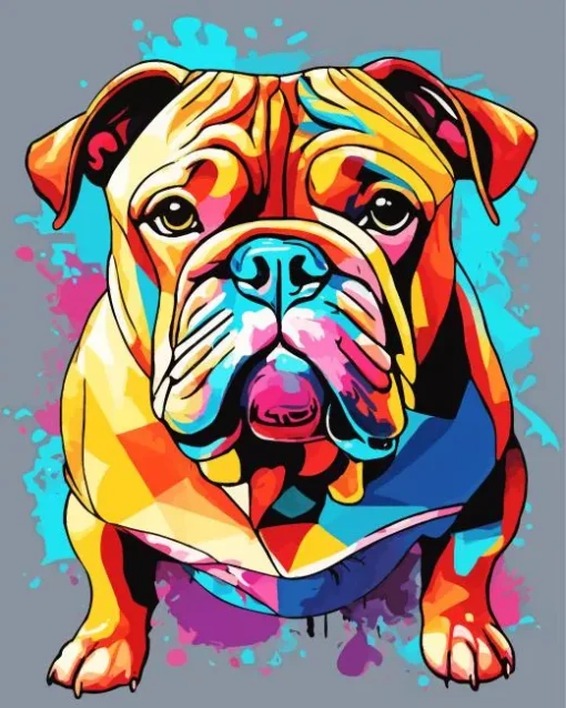 Colorful Bulldog Diamond Painting