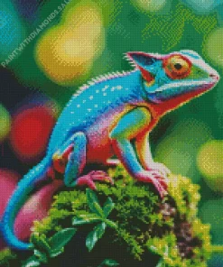 Colorful Cute Chameleon Diamond Painting