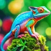 Colorful Cute Chameleon Diamond Painting