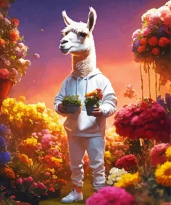 Cool Alpaca Diamond Painting