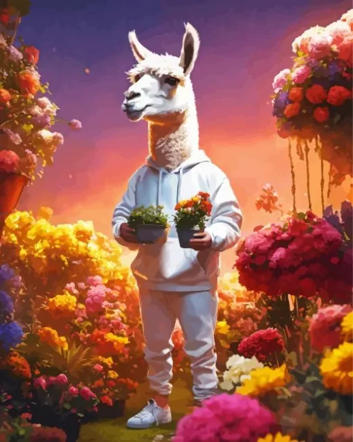 Cool Alpaca Diamond Painting