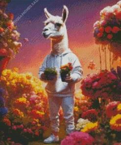 Cool Alpaca Diamond Painting