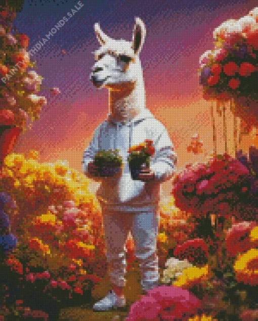 Cool Alpaca Diamond Painting