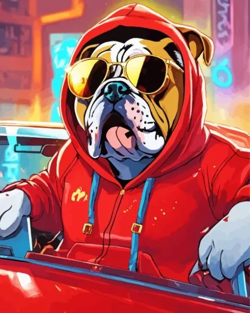 Cool Bulldog Diamond Painting