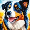 Cute Australian Shepherd Diamond Painting