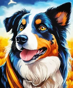 Cute Australian Shepherd Diamond Painting