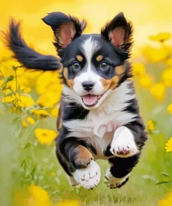 Cute Australian Shepherd Puppy Diamond Painting