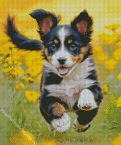 Cute Australian Shepherd Puppy Diamond Painting