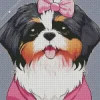 Cute Bernedoodle Dog Diamond Painting