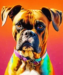 Boxer Dogs With Sunset Cute Boxer Dog Diamond Painting