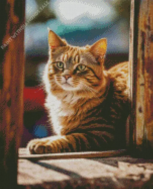 Cute Calico Cat Diamond Painting