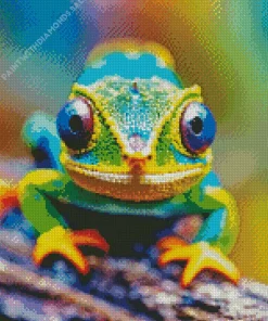 Cute Chameleon Diamond Painting