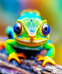 Cute Chameleon Diamond Painting