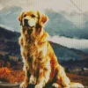 Cute Golden Retriever Diamond Painting