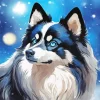 Cute Husky Dog Diamond Painting