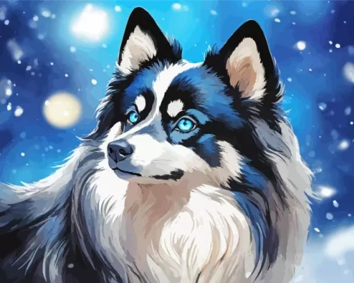 Cute Husky Dog Diamond Painting