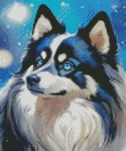 Cute Husky Dog Diamond Painting