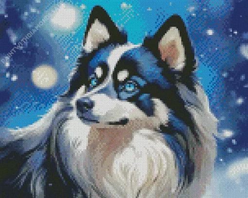 Cute Husky Dog Diamond Painting