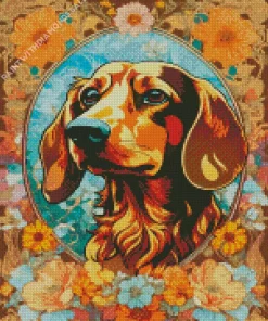 Cute Irish Setter Dog Diamond Painting