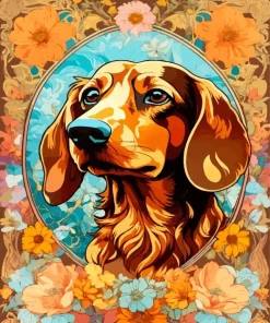 Cute Irish Setter Dog Diamond Painting