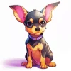 Cute Miniature Pinscher Diamond Painting