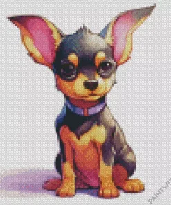 Cute Miniature Pinscher Diamond Painting