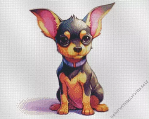 Cute Miniature Pinscher Diamond Painting