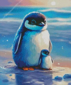 Cute Penguins Diamond Painting