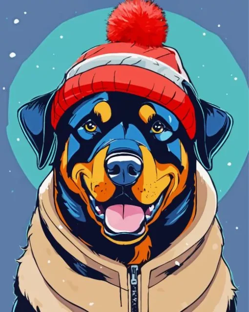 Cute Rottweiler Diamond Painting