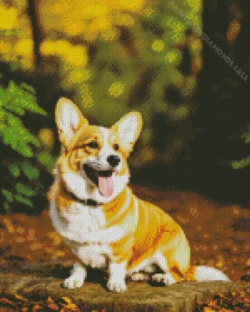 Cute Welsh Corgi Diamond Painting