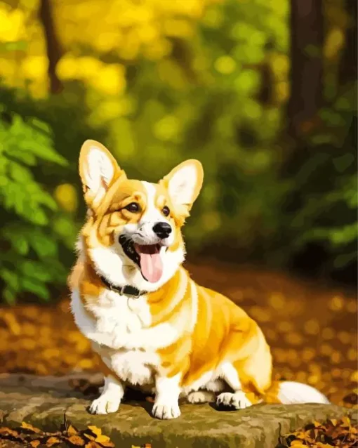 Cute Welsh Corgi Diamond Painting