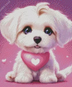 Cute Zuchon Dog Diamond Painting