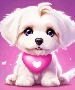 Cute Zuchon Dog Diamond Painting