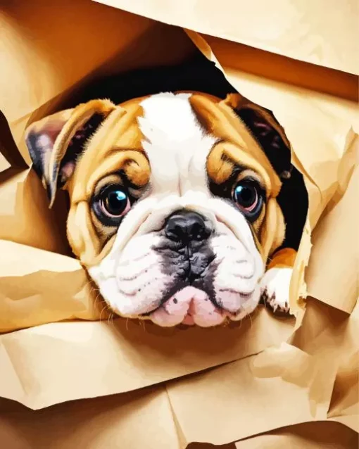 Cute Bulldog Diamond Painting