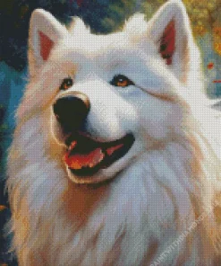 Cute Japanese Spitz Diamond Painting