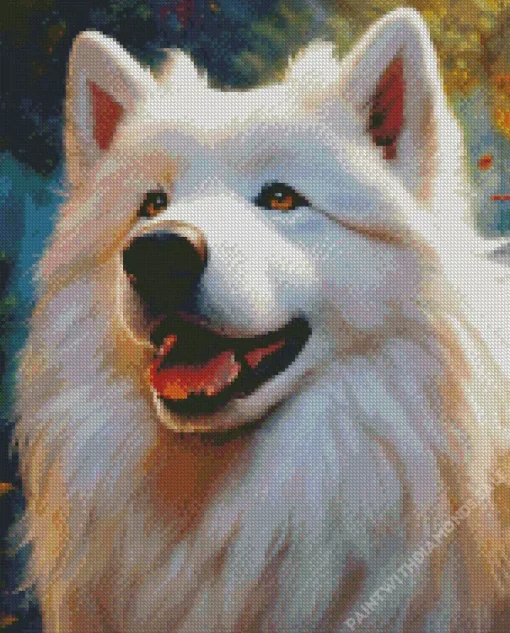 Cute Japanese Spitz Diamond Painting