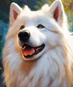 Cute Japanese Spitz Diamond Painting