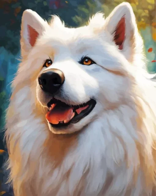 Cute Japanese Spitz Diamond Painting