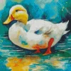 Cute White Duck Diamond Painting