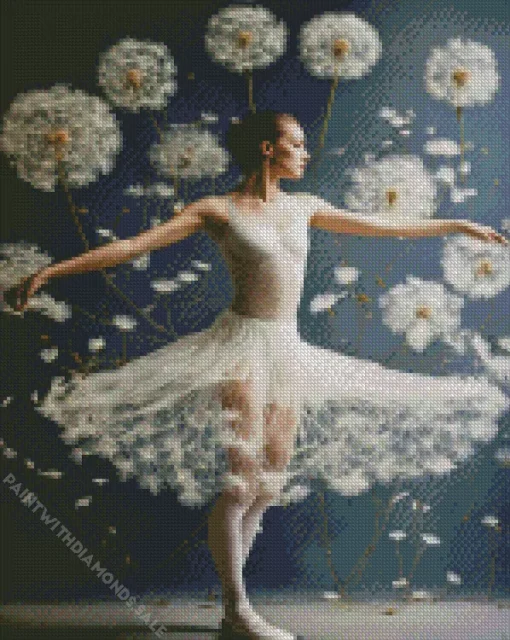 Dandelion Ballet Girl Diamond Painting