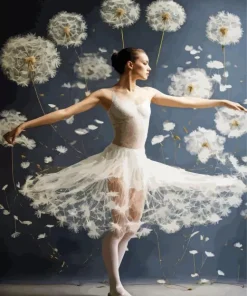 Dandelion Ballet Girl Diamond Painting