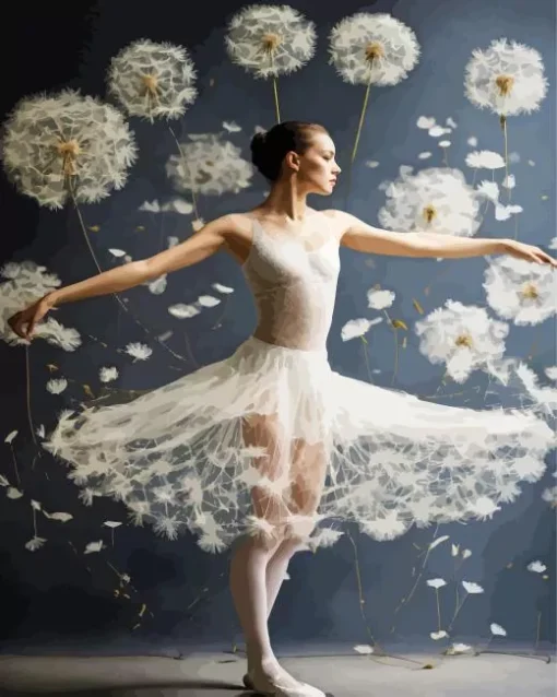 Dandelion Ballet Girl Diamond Painting