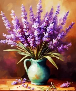 Delicate Lavender In Vase Diamond Painting