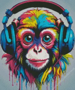 Drippy Dj Monkey Diamond Painting