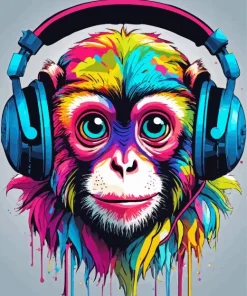 Drippy Dj Monkey Diamond Painting