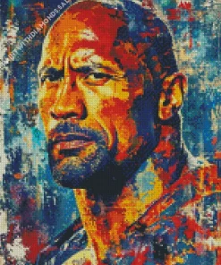 Dwayne Johnson Art Diamond Painting