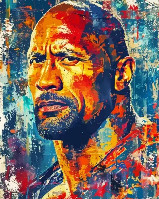 Dwayne Johnson Art Diamond Painting